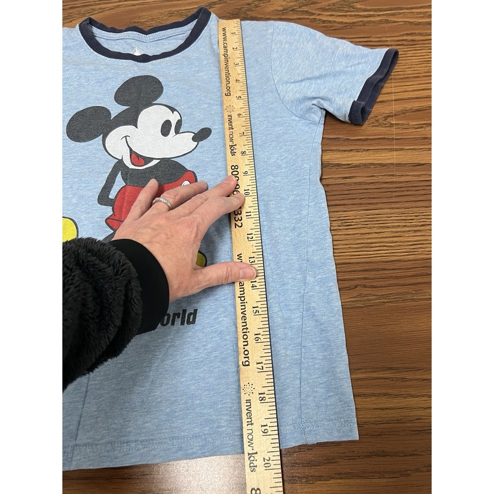 Disney Mickey Mouse T-Shirt Youth Medium Ringer  100% Cotton READ MORE . - Picture 7 of 16